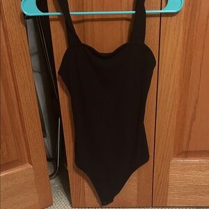 Womens American Eagle Black Bodysuit.